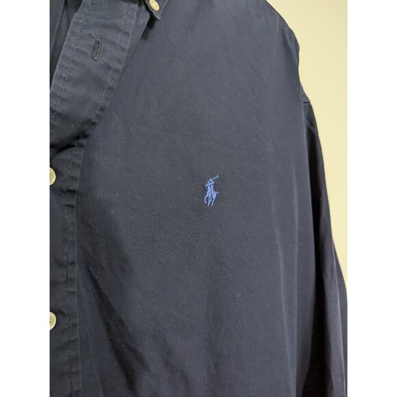 Ralph Lauren Blue Label Navy Blake Dress Shirt Pony Logo 100% Cotton Sz XXL - Picture 3 of 8